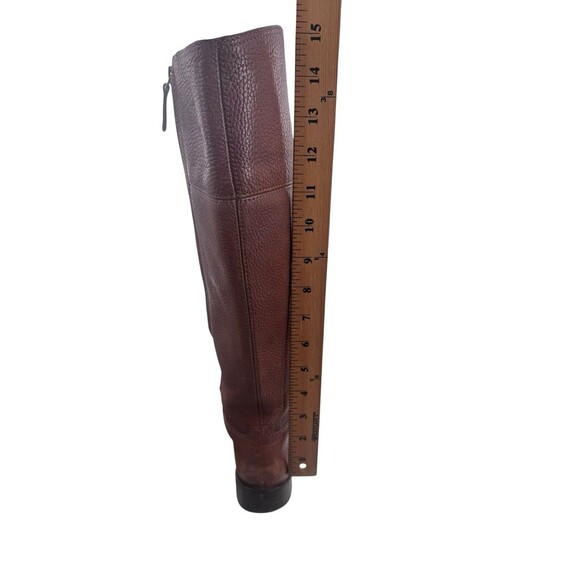 Tory Burch 'Jolie' Leather Logo Riding Boot Carmel Size 6 37 EU Fast Shipping - Picture 11 of 16